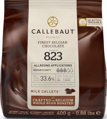 Chocolate con leche en gotas 33,6% Callebaut en bolsa 400 gramos