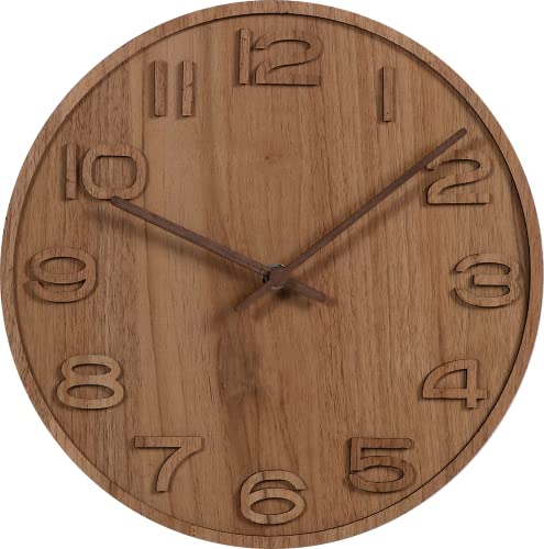 MPM Les Montres en Bois se distinguent par Leur Aspect distinctif - Chiffres Beaux et Visibles - Piles AA Non incluses - 300 x 300 x 4 mm Cover