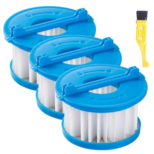ANBOO A32F02 HEPA Filters Replacement Compatible with Ryobi 18V ONE+ Wet/Dry Hand Vacuum Cleaners PCL702, PCL702B, PCL702K (3 Filters + 1 Cleaning Brush)