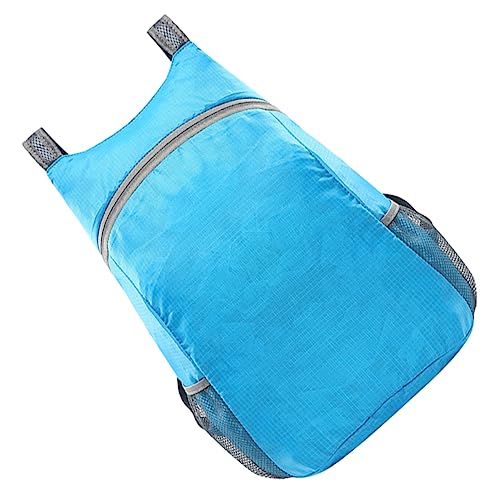 Multifunctional Travel Bag Foldable Storage Backpack Large Capacity Backpack for Essentials Durable Shoulder Straps Blue