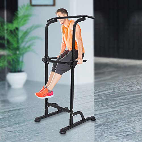 Power Tower Pull Up Power Tower Dip Station Pull Up Bar for Home Gym Adjustable Height Strength Training Workout Equipment,330 LBS