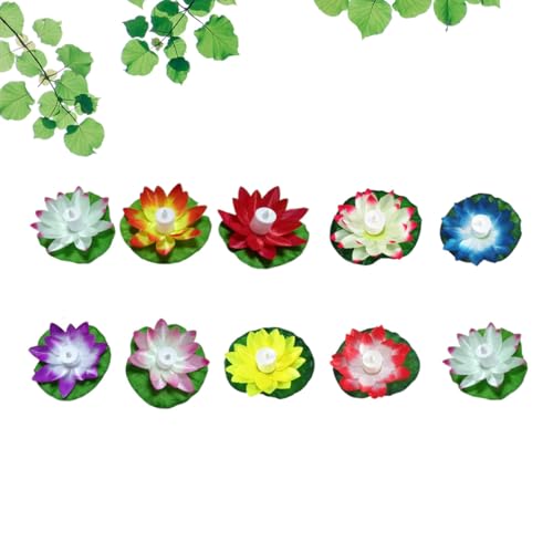 Velas de loto LED para sustituir el fuego peligroso en bodas con tela elegante 7