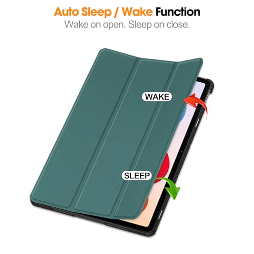 Image of ProElite Case Cover for Xiaomi Redmi Pad 2 Pro 12.1 inch Case, Slim Trifold Flip case Cover for Xiaomi Redmi Pad 2 Pro 12.1 inch Tablet [Auto Sleep Wake Feature], Dark Green