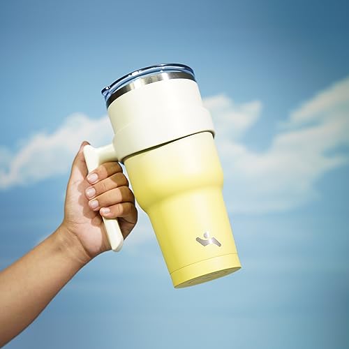 Image of Konokyo 30 oz Tumbler with Handle and Straw, Insulated Travel Mug