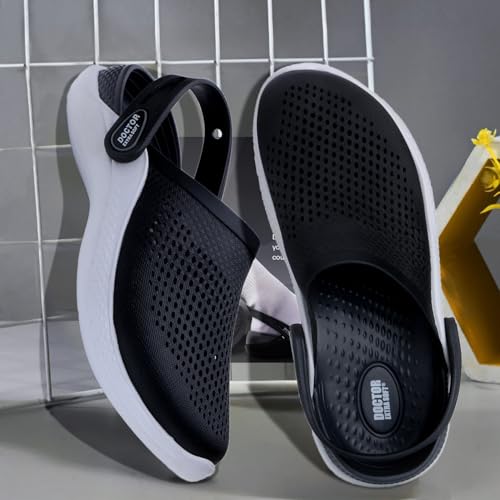 DOCTOR EXTRA SOFT Men's Classic Casual Sports Clogs/Sandals with Adjustable Back Strap for Adult | Comfortable & LightWeight| Stylish & Anti-Skid| Waterproof & Everyday Use Mules for Gents/Boys D-513