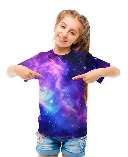 3D Graphic T Shirts for Boys Girls Kids, Casual Crewneck Short Sleeve Tops Tees for Teens 6-16 Years3