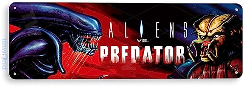 Tinworld Tin Sign: Alien Vs Predator Arcade Game Room Shop