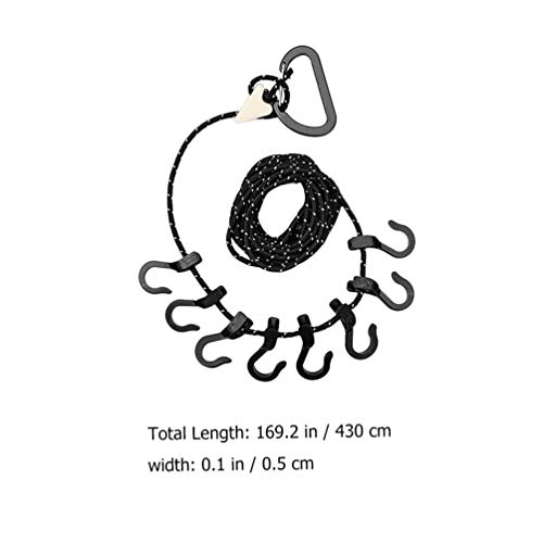 TEHAUX Barraca Ao Ar Livre Barraca de Acampamento Varal Com Ganchos Portátil Acampamento Cordão para