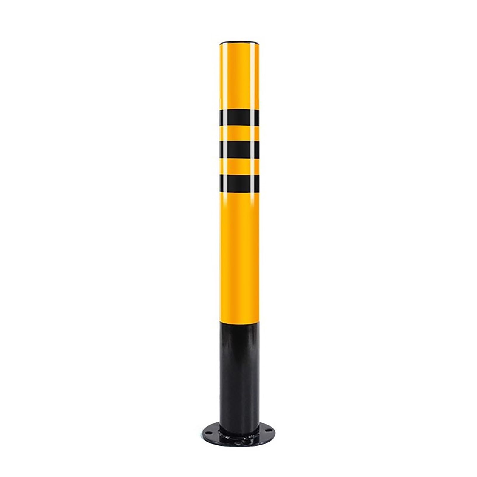 SaryEdge Safety Bollard with Reflective Tape and Anchor Bolts for Parking Lots, Driveways, and Pathways,76 * 750MM/3 * 29.5IN,76 * 750MM/3 * 29.5IN