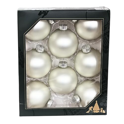 Lauschaer Christbaumschmuck - 8er Set Kugeln, Weihnachtsbaumkugeln...