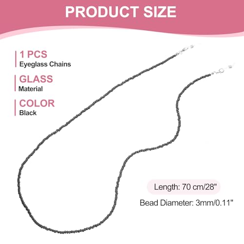 Image of uxcell Eyeglass Chains for Women, Eyeglass Holder Bead Chains Adjustable Sunglasses Lanyards Holder Chains for Glass