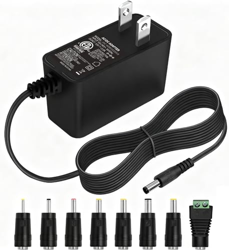 12V 2A Power Supply, ETL Listed AC Adapter Replacement 8