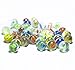 ARSUK Glass Marbles Cats Eye Color Assorted Sizes Mixed Marbles Bulk Vase Fillers, Aquarium Filler, Fish Tank, Plant Decor, Glass Beads for Vases, 0.59 Inch (40pcs Mix Color Marbles)
