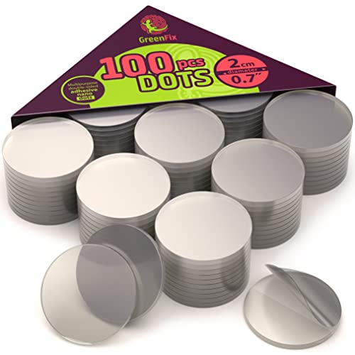 GreenFix Double Sided Sticky Dots 100PCs, Clear, Removable