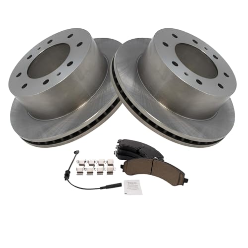 Image of TRQ Rear Brake Pad & Rotor Kit Ceramic Compatible with Chevrolet GMC