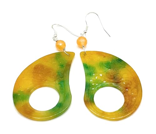 Boucles d'oreilles en jade orange pour sublimer vos tenues d'été