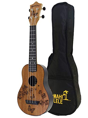 Mahilele 3.0 Ukulélé «Spring» soprano en acajou, avec housse Cover