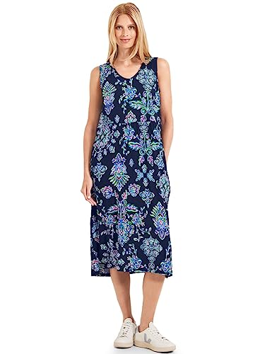 CECIL Damen B143645 Sommerkleid Bedruckt, Deep Blue, S EU