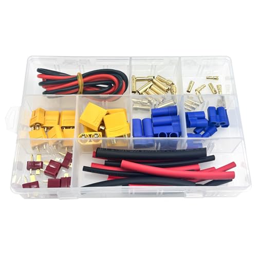 Connecteurs XT60 et EC5 haute conductivité avec câbles silicone 14 AWG