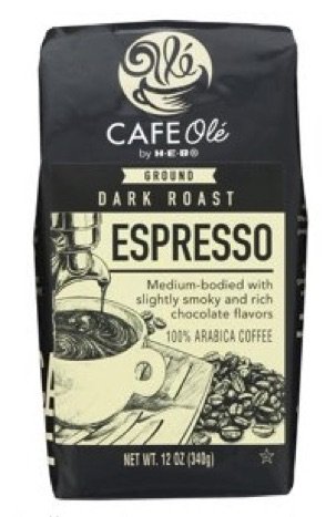 H‑E‑B Cafe Ole Espresso Dark Roast Ground Coffee 12 oz (X 3 Pks)
