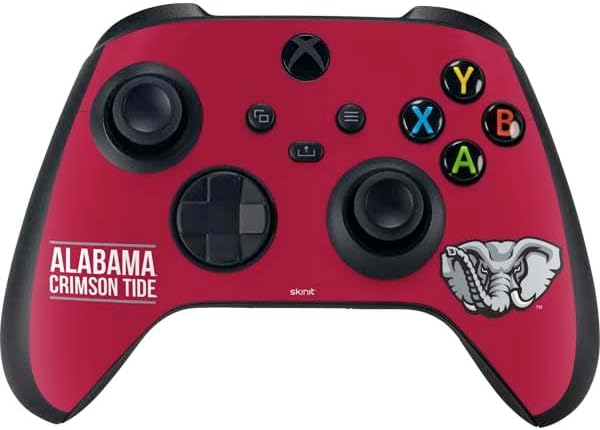 Vista 27 de Skinit Decal Gaming Skin Compatible with Xbox Series X Bundle - Officially Licensed University of Alabama Roll Tide Roll Design