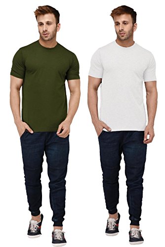 Image of London Hills Solid Cotton Blend Half Sleeve Regular Men Round Neck Tshirts | T Shirt For Man | Tshirt | Shirts Men | Tshirt For Man | T-shirt | T-shirts | Stylish | Gym Wear For Workout | MultiColored