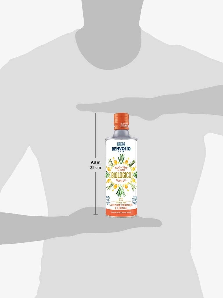 Maisöl BIO - Benvolio 1938 BIO | 500ml - Reich an Linolsäure, Maiskeimöl Bio, Bratöl, Frittieröl ORGANIC CORN OIL