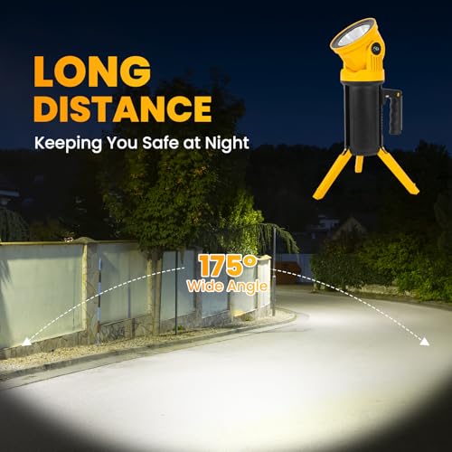 Image of LETOUR Rechargeable LED Spotlight Flashlight 1450000Lumen with 90 Rotate Head Super Bright Spot Lights Outdoor Handheld, IPX6 Waterproof Flashlight for Emergencies