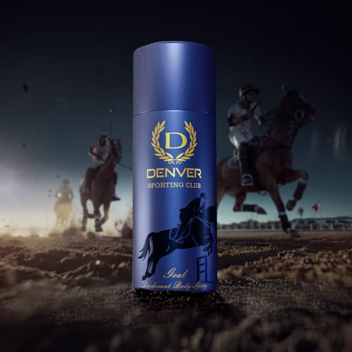 DENVER Sporting Club Goal Deodorant - 150ML Each (Pack of 3) | Long Lasting Deo Body Spray - For Men