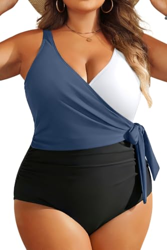 Image of Plus Size One Piece Swimsuits- Tummy Control Full Coverage Bathing Suits