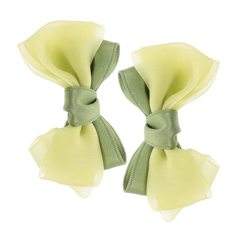2Pcs Green Hair Bow Clips for Durable Headband Bows Easy to Use Accessories for Newborns for All Ages