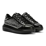 KARL LAGERFELD Kapri Konstellation Leder Damen Schwarze Sneaker...