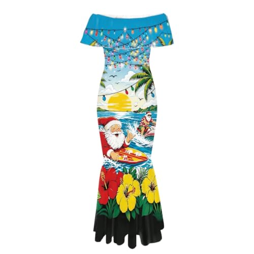 Image of Polynesian Dresses for Women Off Shoulder Maxi Dress Puletasi Samoan Dresses S-7XL