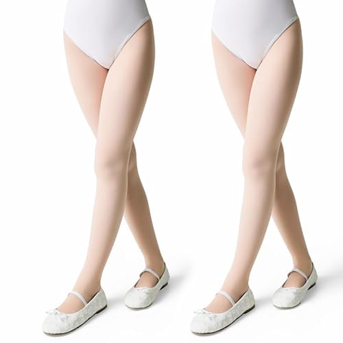 Conte elegant Collants Fille BALLET 70 DEN 2-Pack Collants Opaques Épais en Microfibre 3D pour Danse Classique et Gymnastique Taille Élastique et Coutures Plates Idéals pour École et Spectacles
