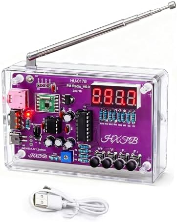 Gikfun Portable FM Radio Kit Soldering Practice Kit DIY School Project Electronic Soldering Hobbyist Kit FM 87-108MHz with 2 Power Modes EK2163