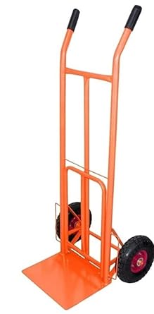 MOVERS MATERIAL HANDLING TROLLEY 50 KG LOAD CAPACITY 2 X 1 FOOT PLATFORM height 4 FOOT AND 8 INCH SOLIDRUBBERWHEEL(COLOR RED)