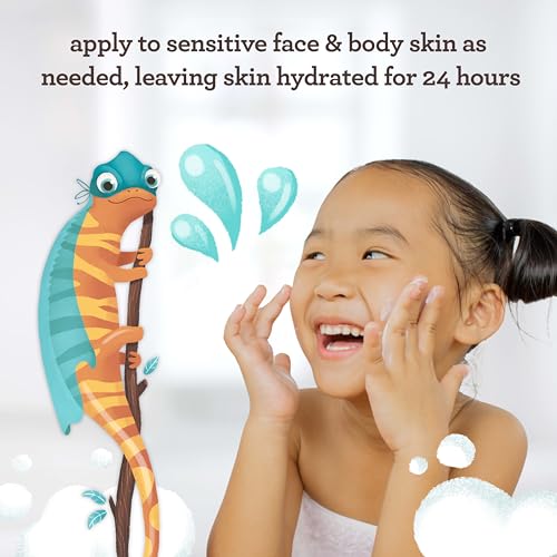 Image of Aveeno Kids Sensitive Skin Face & Body Gel Cream, Hypoallergenic, 8 oz | Prebiotic Oat, 24 Hour Hydration, Quick Drying & Lightweight, Soft Skin