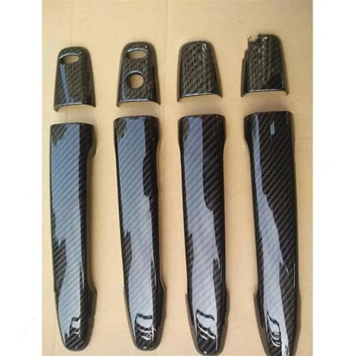 Manija puerta lateral Mitsubishi Outlander 2013-2020: cubiertas de fibra de carbono ABS