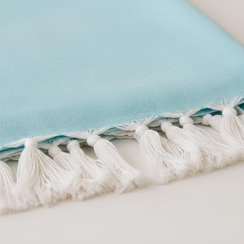Image of Soft Dull Cotton Bhagalpuri Chadar for Summer | Lightweight and Breathable Chadar for Sleeping | Odhne Wali Chadar for All Season Use Blanket (Blue)