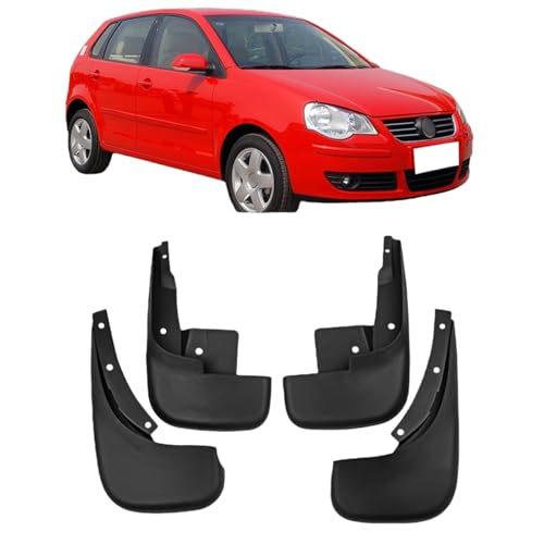 Mud Flaps Splash Guards Fit for Volkswagen Polo 2004-2010, Heavy Duty All Weather Splash Guards, Fender Front & Rear 4-Piece Set