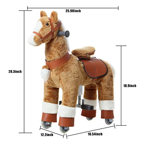 Jojopoony Ride On Horse Toy, Kids Ride On Toy For 3-6 Years Old, Premium Riding Horse Plush Animal Toy, Walking Horse Toy With Wheels (27 Inch Height) #TOP4