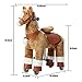 JoJoPooNy Ride on Horse Toy, Kids Ride on Toy for 3-6 Years Old, Premium Riding Horse Plush Animal Toy, Walking Horse Toy with Wheels (27 Inch Height)