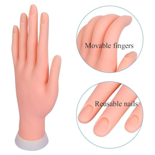 1pc Flexible Mannequin Hand For Nail Training And Manicure Practice - Image 2
