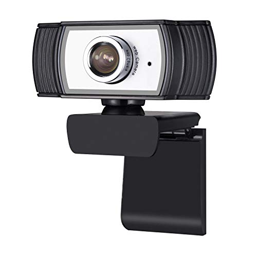 Computer Webcam with Microphone 1080P by Comix, HD Streaming Computer USB Camera for PC Laptop Zoom Conference Skype Video Calling Compatible with Mac OS, Windows, Android TV, Sliver+Black 