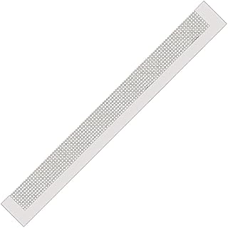 Grevosea 5D Diamond Painting Ruler 50 Grids Diamond Drawing Ruler DIY Stainless Steel Dot Painting Tools for Round Full & Partial Drill Cross Stitch (31cm 800 Holes)