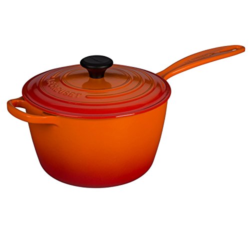 Le Creuset Enameled Cast Iron Signature Saucepan, 3.25 qt., Flame