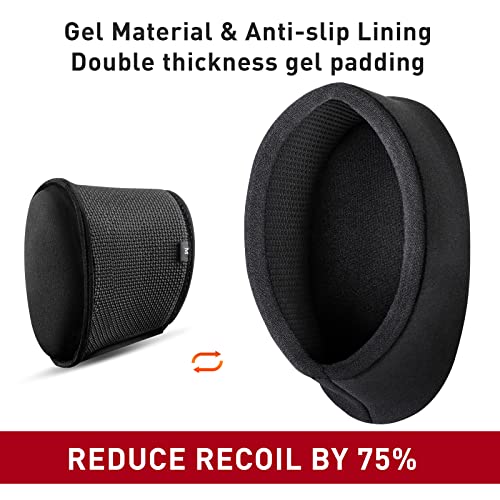 Almohadilla de retroceso con relleno de gel negro en pack de 2 M+L 3