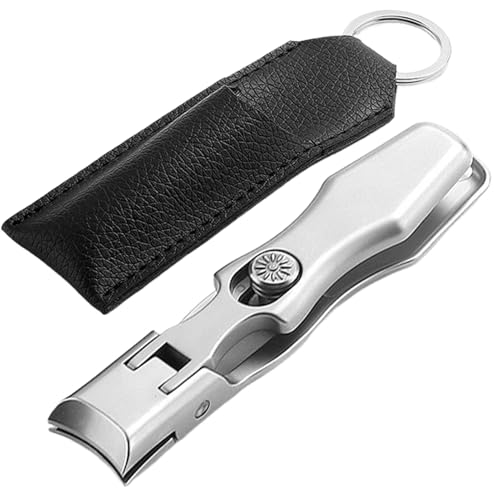 Cortaúñas para uñas gruesas,Cortaúñas gruesas - Cortaúñas antisalpicaduras,Cortauñas autocolector para hombres, cortaúñas de mandíbula ancha para personas mayores