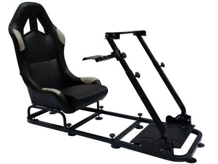 Siège de simulation Monaco en simili cuir pour vos soirées de course virtuelles