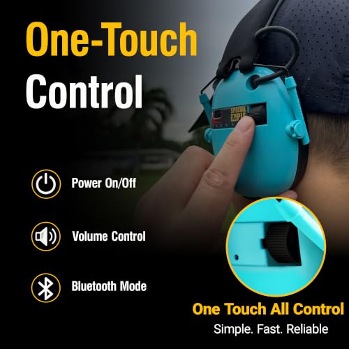 SPECIAL PIE Protection auditive pour tir, coussinets en gel, anti-bruit, rechargeables, autocollants personnalisables, entrée auxiliaire, Noir , L – vue 8
